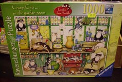 Ravensburger 1000 piece Jigsaw - Crazy Cats In The Garden Room